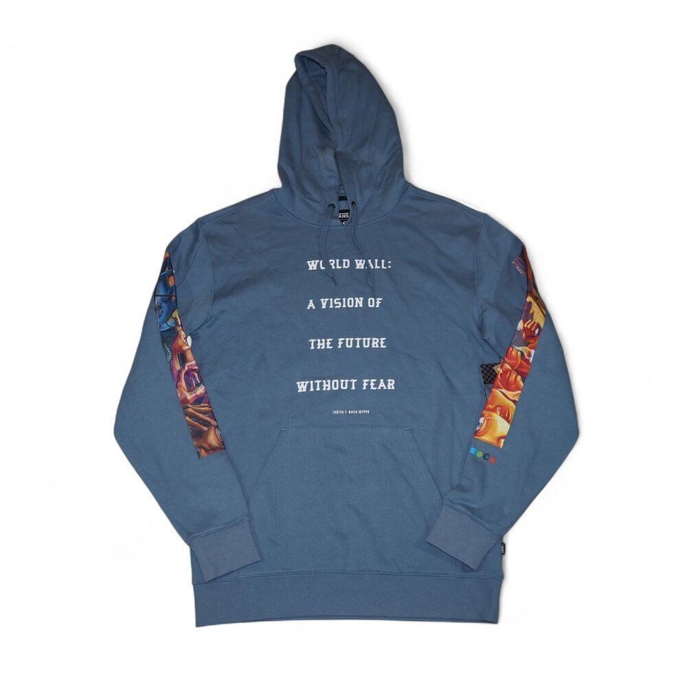Vans x Moca Judy Baca "World Wall" Sample Hoodie Men's M Blue /‎ Multicolor